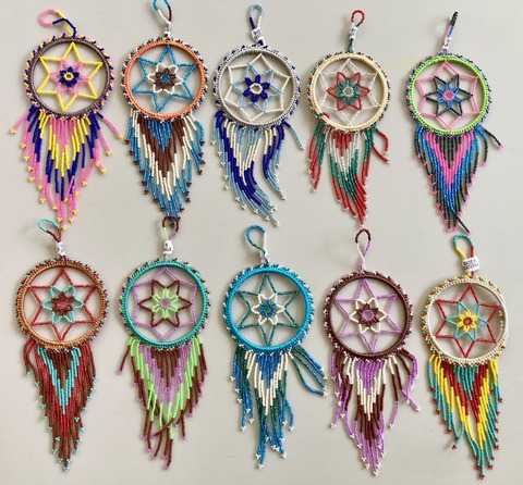 Native American Style Beaded Dreamcatcher Ornament Native American style