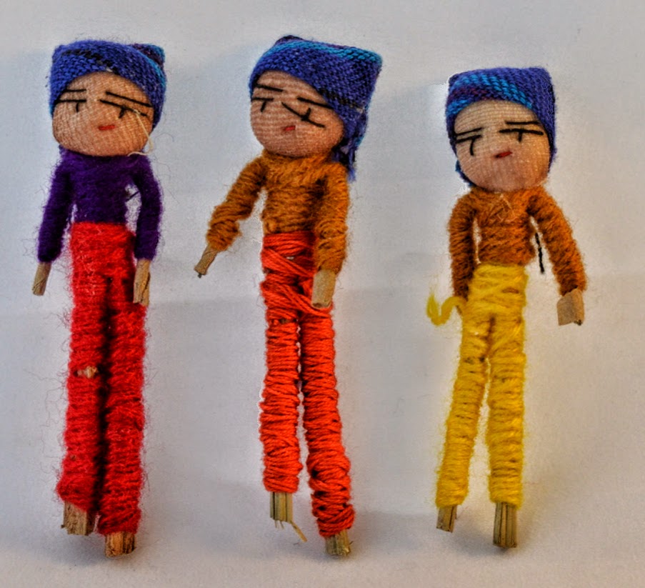 3 Inch Boy Worry Doll Guatemalan, Guatemala, Mayan, handmade, colorful, wholesale, artisan, 3, Inch, Boy, Worry, Doll