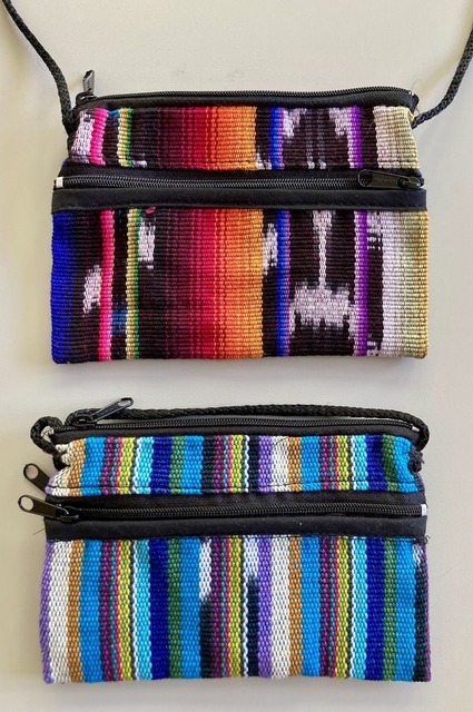 3 Zipper Purse With Shoulder Strap Regular Guatemalan, Guatemala, Mayan, handmade, colorful, wholesale, artisan, 3 Zipper, Purse, Shoulder, Strap, Regular