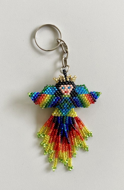 Beaded Angel Keychain - Rainbow rainbow