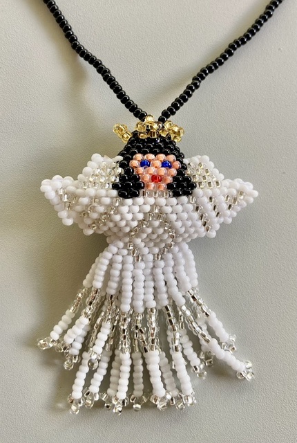 Beaded Angel Necklace Guatemalan, Guatemala, Mayan, handmade, colorful, wholesale, artisan, Beaded, Angel, Necklace