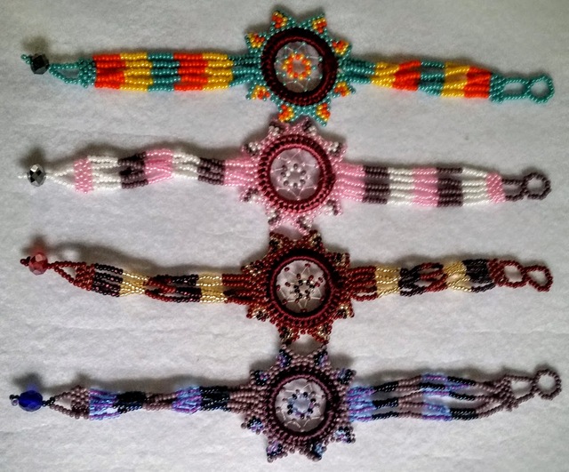 Beaded Dreamcatcher Bracelet Guatemalan, Guatemala, Mayan, handmade, colorful, wholesale, Beaded Dreamcatcher Bracelet