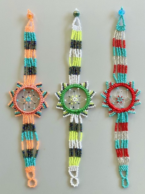 Beaded Dreamcatcher Bracelet Guatemalan, Guatemala, Mayan, handmade, colorful, wholesale, Beaded Dreamcatcher Bracelet