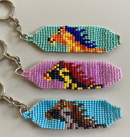 Beaded Flat Horse Keychain  Guatemalan, Guatemala, Mayan, handmade, colorful, wholesale, artisan, Beaded, Horse, Keychain