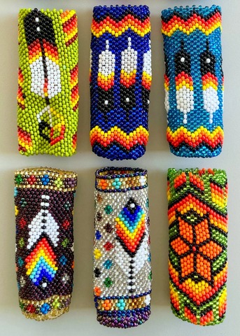 Beaded Lighter Cover Guatemalan, Guatemala, Mayan, handmade, colorful, Beaded, Lighter, Cover