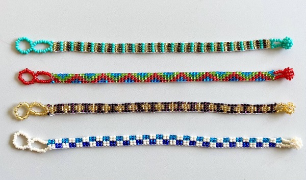 Beaded Loomed 4 Row Bracelet Multicolor 
