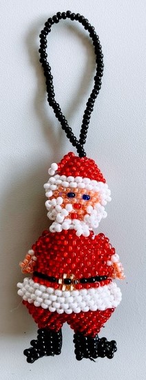 Beaded Santa Ornament 
