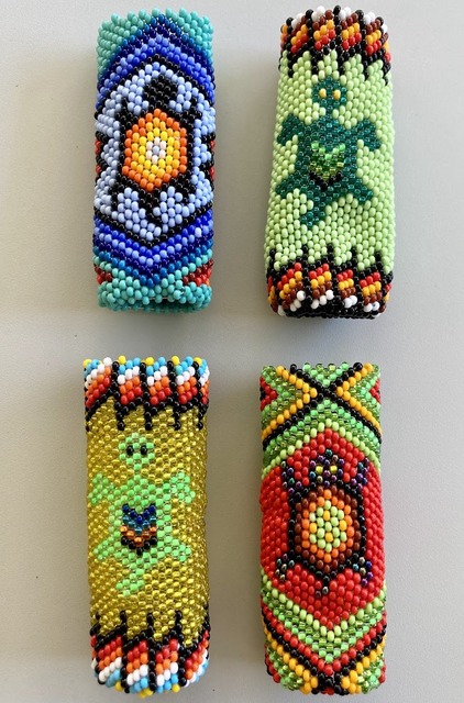 Beaded Turtle Lighter Cover Guatemalan, Guatemala, Mayan, handmade, colorful, Beaded, Lighter, Cover, Turtle