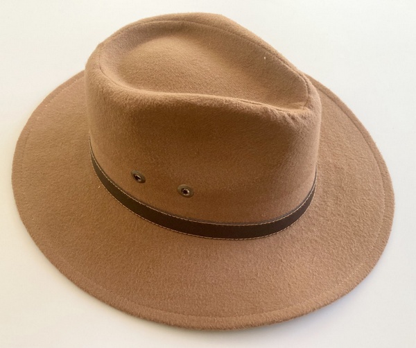 Brown Suede Palm Hat 
