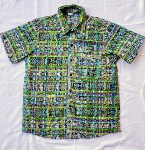 Button Shirt Short Sleeve Corte Guatemalan, Guatemala, Mayan, handmade, colorful, wholesale, artisan, Button, Shirt, Short, Sleeve, Utz