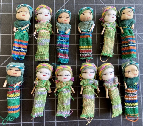 Green Worry Dolls