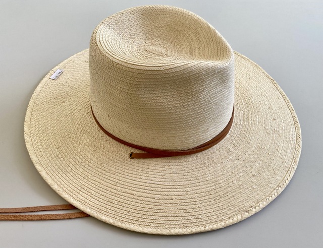 Palm Hat Teardrop with Leather 