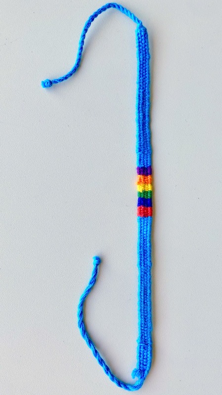 Rainbow Friendship Bracelet Blue rainbow