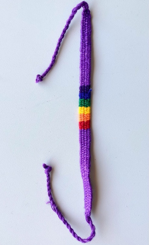 Rainbow Friendship Bracelet Purple  rainbow