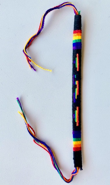 Rainbow Flex Friendship Bracelet Black  rainbow