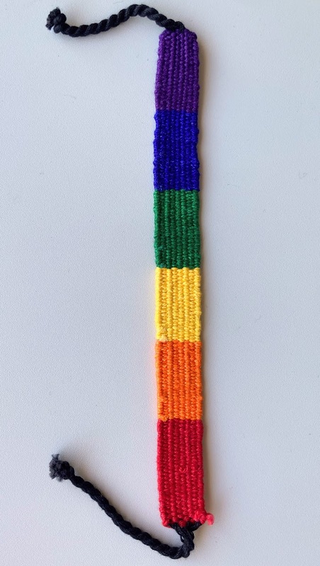 Rainbow Friendship Bracelet 1/2 Inch 