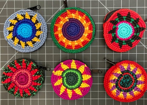 Round Crochet Coin Purse