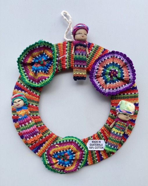 Worry Doll Wall Hanger Guatemalan, Guatemala, Mayan, handmade, colorful, wholesale, artisan, Worry, Doll, Wall, Hanger