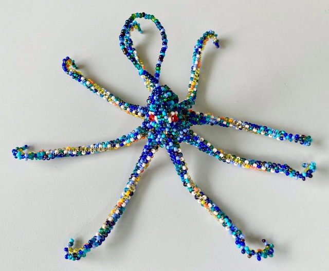 beaded octopus ornament large 